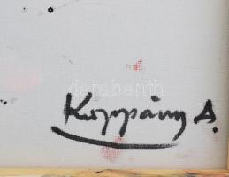 Koppány Attila (1947-): Békességre várva, 2023. Akril, vászon. Jelzett a hátoldalán. 40x30 cm. Faker...