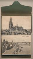 Köln am Rhein, Cologne; Album, 20 ansichten / leporello booklet with 20 pre-1945 postcards. Stengel ...