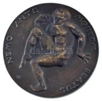 Reményi József (1887-1977) 1942. "1926 MÁJUS HAVÁBAN / NEMO ANTE MORTEM BEATUS" bronz önar...