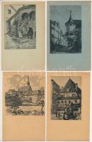 Steyr, Oberdonau; - 4 pre-1945 postcards s: A. Lebeda