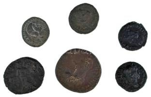 Római Birodalom 6db-os kisbronz- és bronz tétel (összesen 24,37g) T:F Roman Empire 6pcs small bronze- and bronze lot (24,37g at all) C:F