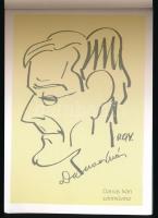 Rózsahegyi György karikatúrái (Barcsay Jenő, Darvas Iván, Kassák Lajos, Papp László, stb.), képeslap...