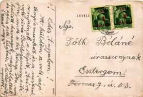 1945 Polgár, Római katolikus templom romja a második világháború után (EB)