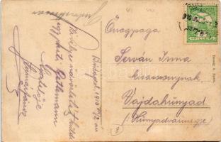 1910 Budapest VII. Rákóczi út, villamos, Hotel Metropol szálloda, üzletek, háttérben a Keleti pályau...