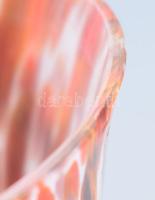 Murano foltosan színezett váza, lepattanással, m: 28,5 cm