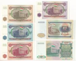 Tádzsikisztán 1994. 1R - 200R (6xklf) T:UNC
Tajikistan 1994. 1 Rouble - 200 Roubles (6xdiff) C:UNC
