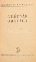 Széfeddin Sefket Bey: A hét vár országa. [Erdélyi útirajzok, elbeszélések]. Nyirő József előszavával. Bp., [1942], Stádium, 236 p. Félvászon-kötésben, kopott borítóval, néhány foltos lappal.