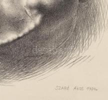 Szabó Ákos (1936-): Fekvő ló, 1984. Litográfia, papír, jelzett. Számozott: 47/90. Lapméret: 50x65 cm...