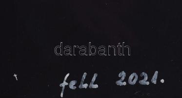 feLugossy László (1947-): Poszt kereszt, 2021. Vegyes technika, kollázs, papír, jelzett, üvegezett f...