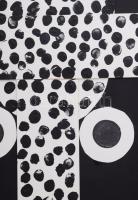 feLugossy László (1947-): Poszt kereszt, 2021. Vegyes technika, kollázs, papír, jelzett, üvegezett f...