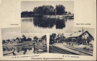 Szigetszentmárton vasútállomással, Gyuri bácsi csárdájával és hajóállomással