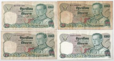 Thaiföld 1969-1981. 10B - 100B (9db, 4xklf) T:F, közte szép papír, és 1db VG
Thailand 1969-1981. 10...