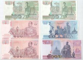 Thaiföld DN(2001-2015) 20B - 500B (6db, 4xklf) T:F szép papír
Thailand ND(2001-2015) 20 Baht - 500 ...