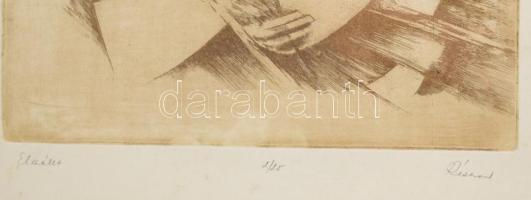 Rátkai György (1940-2009): Elszállt. Rézkarc, papír. Jelzett. Számozott (2/25). Üvegezett fakeretben...