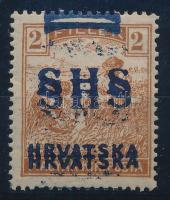 SHS 1918 Arató 2f kettős, halványan hármas felülnyomással Signed: Bodor Certificate: Zrinjscak