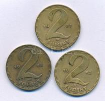1973. 2Ft sárgaréz (3x) T:XF,VF patina Adamo F7.4