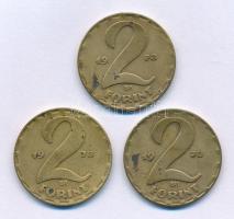 1973. 2Ft sárgaréz (3x) T:XF,VF patina Adamo F7.4