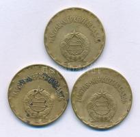 1973. 2Ft sárgaréz (3x) T:XF,VF patina Adamo F7.4