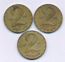 1973. 2Ft sárgaréz (3x) T:XF,VF patina Adamo F7.4