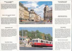 BUDAPEST "Régen és Most" - 8 db modern reprint kinyitható képeslap