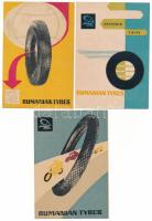 1966-67 Rumanian Tyres - 3 Romanian QSL radio amateur advertisement cards / 3 db román rádióamatőr reklám képeslap