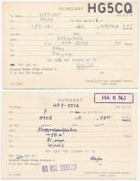 2 db magyar rádióamatőr reklám képeslap: Hungarotex, Artex / 2 Hungarian QSL radio amateur advertise...