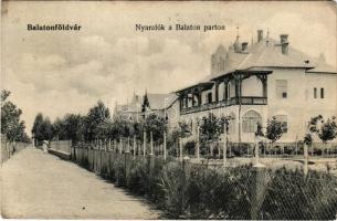 1907 Balatonföldvár, Nyaralók a Balaton parton. Gerendai Gyula kiadása (EK)