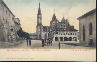 Lőcse catholic church and town hall