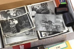 Kis doboznyi vegyes fotó, dia, fotónegatív