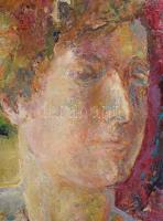 Stein Anna (Anna Stein, 1936-): Emlék, 2002. Olaj, vászon, jelezve jobbra lent. Fakeretben. 64x52 cm