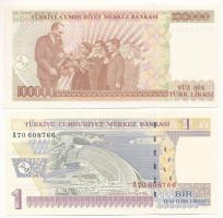Törökország DN(1996-1999) 100.000L + DN(2005) 1L T:AU,XF
Turkey ND(1996-1999) 100.000 Lira + DN(200...