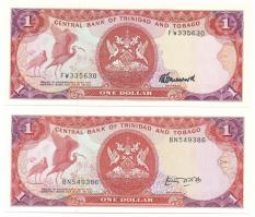 Trinidad és Tobago DN(1985) 1$ (2xklf) T:UNC Trinidad and Tobago ND(1985) 1 Dollar (2xdiff) C:UNC Krause P#36a, P#36c