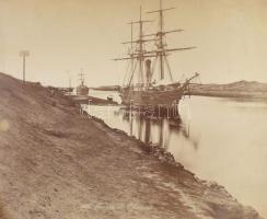 cca 1890 Egyiptom, magyar utazó által készített fotók Ismalia, datolyaárusok, Kleopatra szarkofágja,...