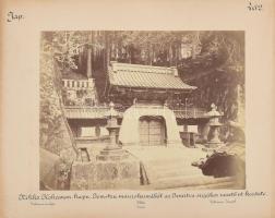 cca 1890 Japán, magyar utazó által készített fotók Nikko Tokugava Iemicu temploma, Osaka vár 1883 lá...