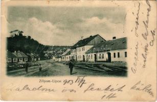 1903 Zólyomlipcse, Zólyom-Lipcse, Slovenská Lupca; Gizella árvaház, Fő utca, üzletek / orphanage, main street, shops (fa)