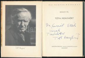 Bánszky Pál: Tóth Menyhért. Tóth Menyhért (1904-1980) festőművész által DEDIKÁLT! Bp., 1978, Képzőművészeti Alap. Kiadói kartonált papírkötés