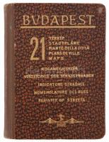 Budapest 21 térkép. Utcanévjegyzék és idegenvezető címtár. A kerületi térképeket rajzolta és az utcanévjegyzéket összeáll.: Gáll Pongrácz. Bp., (1942), Hellas-ny.,200 p.+20 t. Kiadói aranyozott félvászon-kötés, kopott borítóval, javított kötéssel, hiányzó térkép-melléklettel.