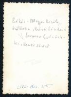 1942 Békés, Magyar Királyi Szálloda, Kürti Sándor és Sarman Gyula üzletei, kerti söröző, a hátoldalo...