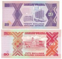 Uganda 1988. 20Sh + 1989. 50Sh T:AU
Uganda 1988. 20 Shillings + 1989. 50 Shillings C:AU
Krause P#2...