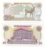 Uganda DN(1979) 10Sh + 20Sh T:AU
Uganda DN(1979) 10 Shillings + 20 Shillings C:AU
Krause P#11, P#1...