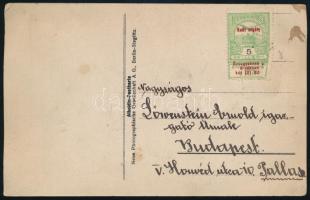 1915 Mednyánszky László (1852-1919) festőművészt ábrázoló fotólap festményeivel, rajta monográfusa P...