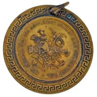 Német Birodalom ~1850. "A csokor, amit szedtem, köszöntsön ezerszer / Charis" bronz emléké...