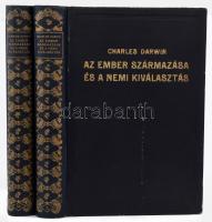 Charles Darwin: Az ember származása és a nemi kiválasztás I-II. kötet. Ford.: Dr. Entz Géza, Dr. Fülöp Zsigmond, Dr. Madzsar József. Bp.,1923, Athenaeum, 398+2 p.; 327 p.+XXXV t. Második kiadás. Kiadói aranyozott egészvászon-kötés, kopott borítóval, az egyik kötet elülső táblája foltos.