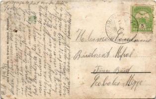 1916 Visóvölgy, Valea Viseului; oroszok által lerombolt postahivatal / post office destroyed by the ...