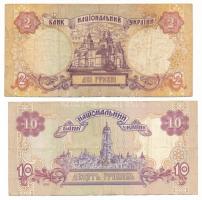 Ukrajna 1995. 2Hr + 2000. 10Hr T:F,VG
Ukraine 1995. 2 Hryvni + 2000. 10 Hryven C:F,VG
Krause P#109...