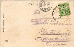 1910 Felsőszeli, Felső-Szeli, Horné Saliby; Római katolikus templom és plébánia. Kóvári S. fényképés...