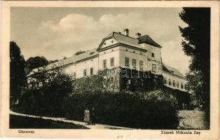 1929 Zayugróc, Ugrócváralja, Uhrovec; Zámek Mikuasa Zay / kastély / castle (fl)