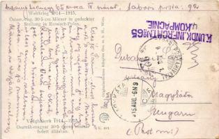 1915 Világháború 1914-1916. Osztrák-magyar 30,5 cm-es mozsár fedett állásban / Weltkrieg 1914-1916. ...