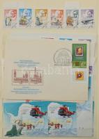 1987 Sorok, blokkok általában több példányban, minták, FDC-k, 8 fehér lapos Philux A/4 berakóban