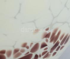 Murano nagyméretű üveggömb, iparművész opak színezésű üveg, akasztórésszel, hibátlan, d: 23 cm